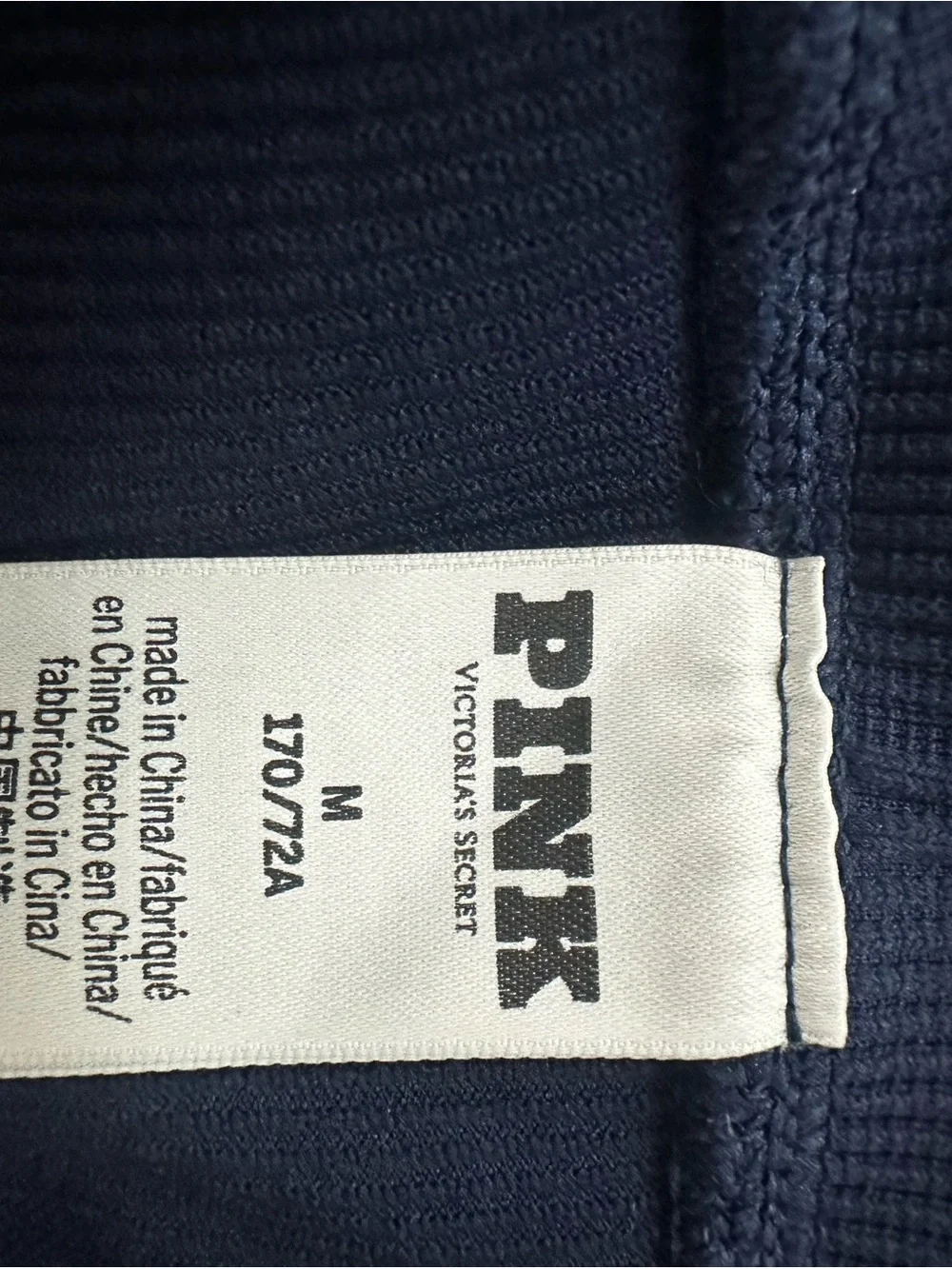 Victoria's Secret Navy Bike Shorts with Red Waist Stripe
